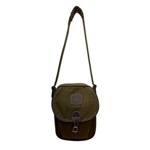 S Beyond Unisex Olive Canvas Adjustable Strap Leather Accents Crossbody Bag